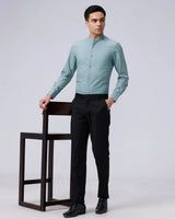 Green Cotton Tencel Plain ShirtUnited By Hope