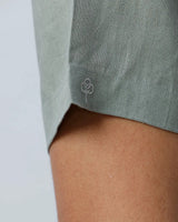 Green Double Pocket Short Sleeve Linen ShirtUnited By Hope