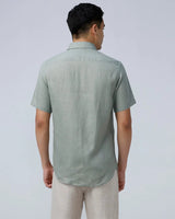 Green Double Pocket Short Sleeve Linen ShirtUnited By Hope
