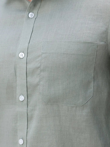 Green Full Sleeve Linen ShirtUnited By Hope