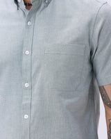 Green Oxford Plain Short Sleeve ShirtUnited By Hope