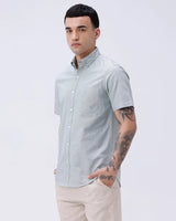 Green Oxford Plain Short Sleeve ShirtUnited By Hope