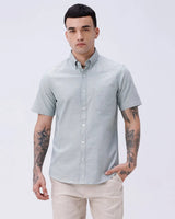 Green Oxford Plain Short Sleeve ShirtUnited By Hope