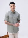 Green Short Sleeve Linen ShirtUnited By Hope