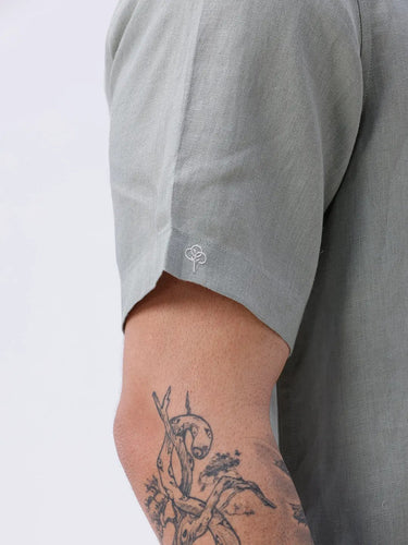 Green Short Sleeve Linen ShirtUnited By Hope