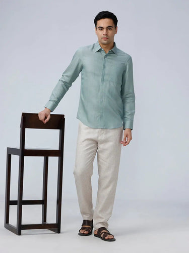 Green Tencel Plain ShirtUnited By Hope