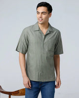 Green Twill Stripes ShirtUnited By Hope
