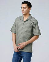 Green Twill Stripes ShirtUnited By Hope