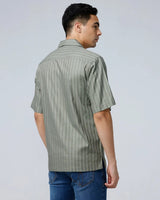 Green Twill Stripes ShirtUnited By Hope