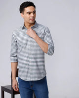 Green and Beige Checks Dobby ShirtUnited By Hope
