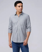 Green and Beige Checks Dobby ShirtUnited By Hope