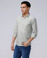 Green and Grey Checks Poplin / Dobby ShirtUnited By Hope