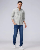 Green and Grey Checks Poplin / Dobby ShirtUnited By Hope