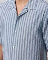 Green and Grey Stripes Waffle Dobby ShirtUnited By Hope