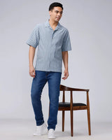 Green and Grey Stripes Waffle Dobby ShirtUnited By Hope