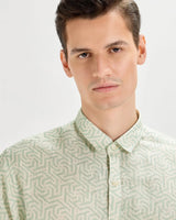 Green printed linen shirtUnited By Hope