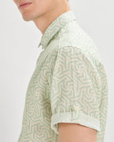 Green printed linen shirtUnited By Hope
