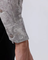 Grey Cotton Melange Prints ShirtUnited By Hope