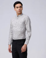 Grey Cotton Melange Prints ShirtUnited By Hope