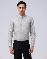 Grey Cotton Melange Prints ShirtUnited By Hope