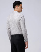 Grey Cotton Melange Prints ShirtUnited By Hope