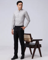 Grey Cotton Melange Prints ShirtUnited By Hope