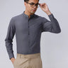 Grey Cotton Tencel Plain ShirtUnited By Hope