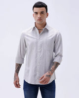 Grey Dobby Stripes ShirtUnited By Hope