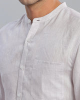Grey Lilac Striped Linen ShirtUnited By Hope