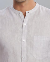 Grey Lilac Striped Linen ShirtUnited By Hope