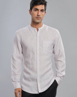 Grey Lilac Striped Linen ShirtUnited By Hope