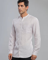 Grey Lilac Striped Linen ShirtUnited By Hope