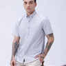 Grey Oxford Plain Short Sleeve ShirtUnited By Hope