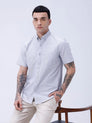 Grey Oxford Plain Short Sleeve ShirtUnited By Hope
