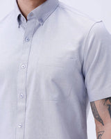Grey Oxford Plain Short Sleeve ShirtUnited By Hope