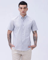 Grey Oxford Plain Short Sleeve ShirtUnited By Hope