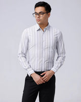 Grey Poplin Stripes ShirtUnited By Hope