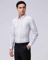 Grey Poplin Stripes ShirtUnited By Hope