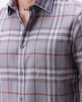 Grey Twill Checks ShirtUnited By Hope