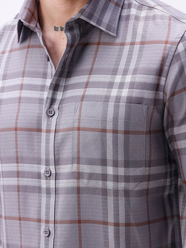 Grey Twill Checks ShirtUnited By Hope