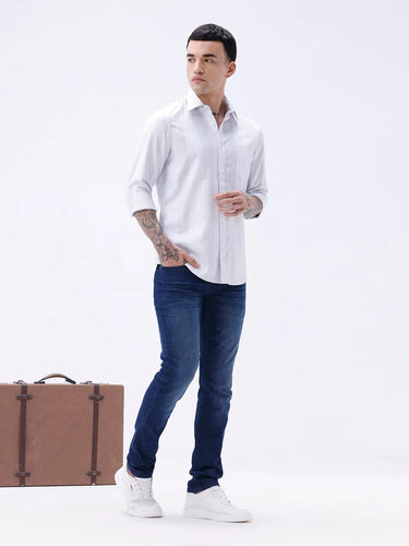 Grey Twill Stripes ShirtUnited By Hope