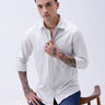 Grey and Beige Twill Structured ShirtUnited By Hope