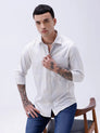 Grey and Beige Twill Structured ShirtUnited By Hope