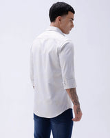 Grey and Beige Twill Structured ShirtUnited By Hope