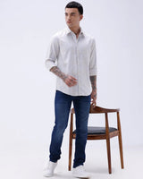 Grey and Beige Twill Structured ShirtUnited By Hope