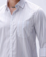 Grey and Blue Stripes Poplin ShirtUnited By Hope