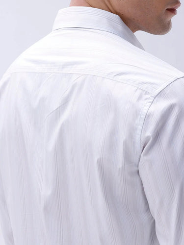 Grey and Blue Stripes Poplin ShirtUnited By Hope