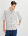 Grey oversized striped linen shirtUnited By Hope