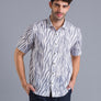 Grey stripes printed linen shirtUnited By Hope