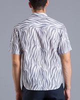 Grey stripes printed linen shirtUnited By Hope